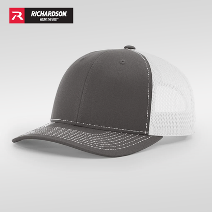 Custom Leather Patch Hat - Richardson 112 Classic Trucker Hat