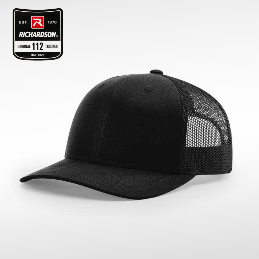 Custom Leather Patch Hat - Richardson 112 Classic Trucker Hat