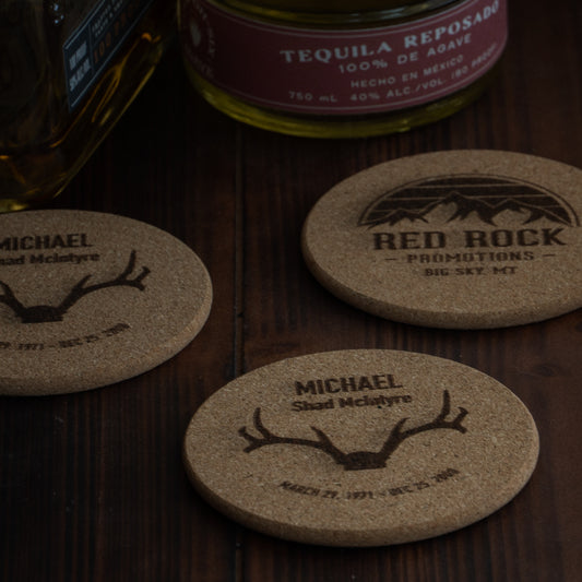 Round Cork Coasters - 3.5" Diameter